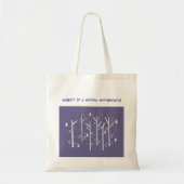 Bomen met vallende sneeuw tote bag (Voorkant)