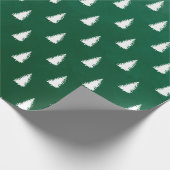 Bomen met witte bossparren cadeaupapier (Hoek)