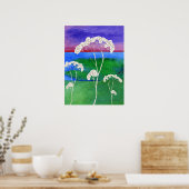 Bomen met witte elm poster (Keuken)