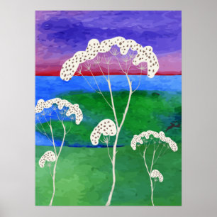 Bomen met witte elm poster