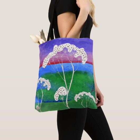 Bomen met witte elm tote bag (Dichtbij)