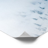 Bomen met zon en wolken in de bergen, bevroren poster (Hoek)