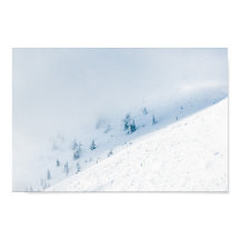 Bomen met zon en wolken in de bergen, bevroren