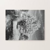 Bomen met zwart en wit legpuzzel (Horizontaal)