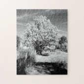 Bomen met zwart en wit legpuzzel (Verticaal)