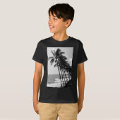 Bomen met zwarte en witte palmen t-shirt (Voorkant volledig)