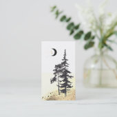 *~* Bomen Migraan Gold Stars Moon Beams Visitekaartje (Staand voorkant)