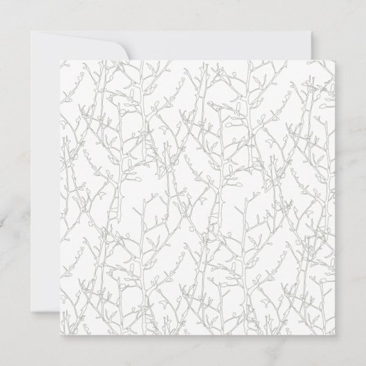 Bomen Moderne bruiloft uitnodiging (Achterkant)