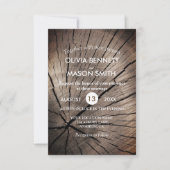 Bomen & Natuur Textured Wedding Invitation Kaart (Voorkant)