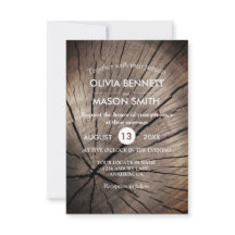 Bomen & Natuur Textured Wedding Invitation