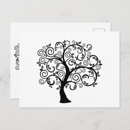 Bomen ontworpen briefkaarten (Voorkant / Achterkant)