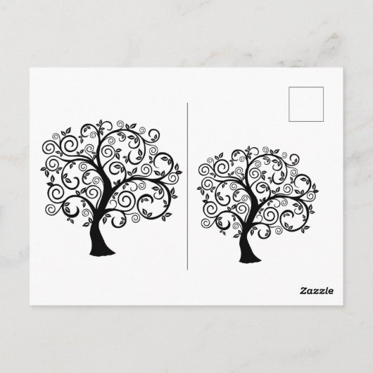 Bomen ontworpen briefkaarten (Achterkant)