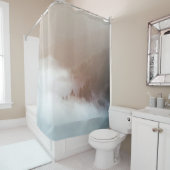 Bomen op bergen bedekt met honden douchegordijn (In situ)