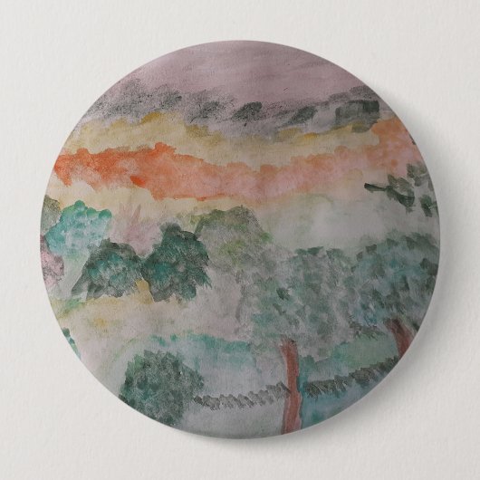 Bomen op de baai ronde button 4,0 cm (Voorkant)