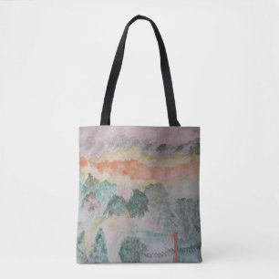 Bomen op de Bay-Canvas tas