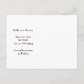 Bomen op de bruiloft met hout aankondigingskaart (Achterkant)