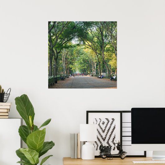 Bomen op de Mall Poster (Thuiskantoor)