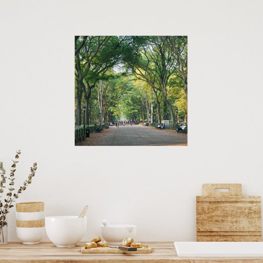Bomen op de Mall Poster (Keuken)