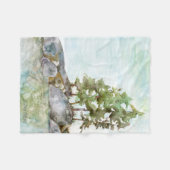 Bomen op de Waterverf Rocks in het BWCA Canoe Coun Fleece Deken (Voorkant (Horizontaal))