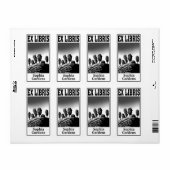 Bomen op een heuveltje Ex libris Etiket (Full Sheet)