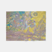 Bomen op gele achtergrond, Redon Fleece Deken (Voorkant (Horizontaal))