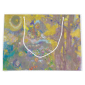 Bomen op gele achtergrond, Redon Groot Cadeauzakje (Voorkant)