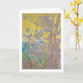 Bomen op gele achtergrond, Redon Kaart (Gele Bloem)