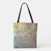 Bomen op gele achtergrond, Redon Tote Bag (Achterkant)