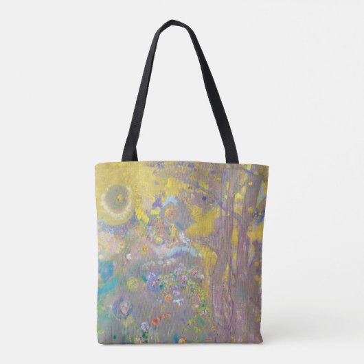 Bomen op gele achtergrond, Redon Tote Bag (Achterkant)