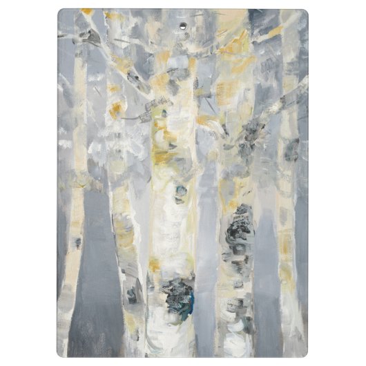 Bomen op grijze achtergrond 6 klembord (Achterkant)