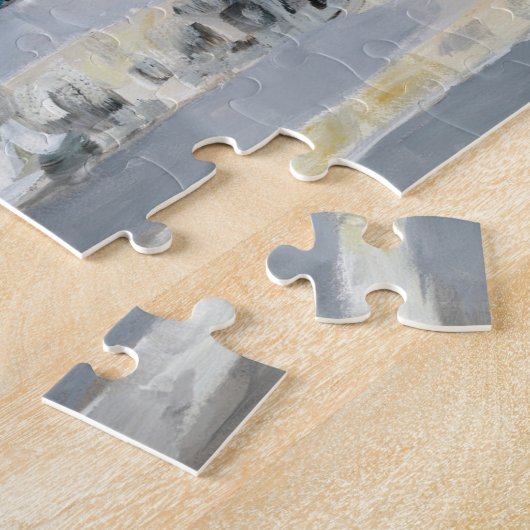 Bomen op grijze achtergrond 6 legpuzzel (Zijkant)