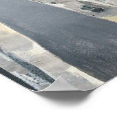 Bomen op grijze achtergrond poster (Hoek)