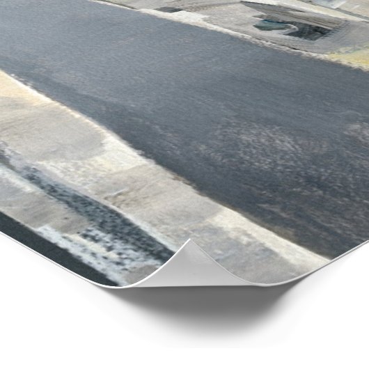 Bomen op grijze achtergrond poster (Hoek)