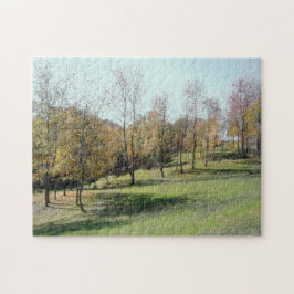 Bomen op het kalmeren van de helling-puzzel legpuzzel