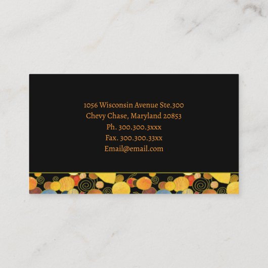 Bomen op maat visitekaartje (Achterkant)