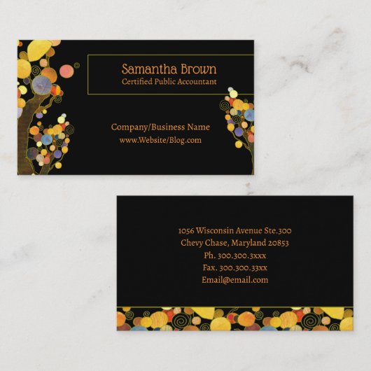 Bomen op maat visitekaartje (Voorkant / Achterkant)