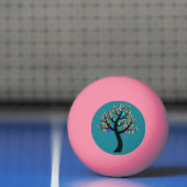 Bomen op roze pingpongbal (Net)