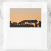 Bomen op zonsondergang in Rome Rechthoekige Sticker (Tas)