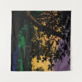 Bomen op zonsondergang wandkleed (Voorkant (horizontaal))