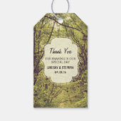 Bomen Pad Bruiloft Dank u Cadeaulabel (Voorkant)