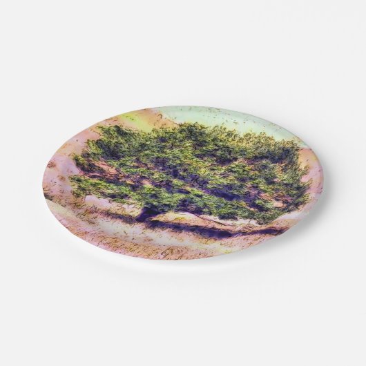 BOMEN PAPIEREN BORDJE (Gekanteld)