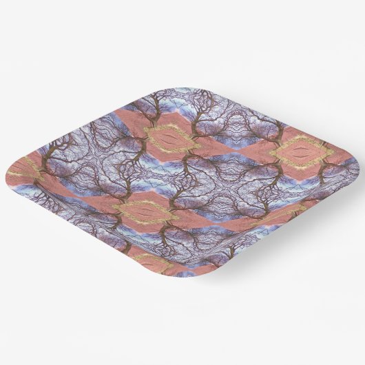 BOMEN PAPIEREN BORDJE (Gebogen)