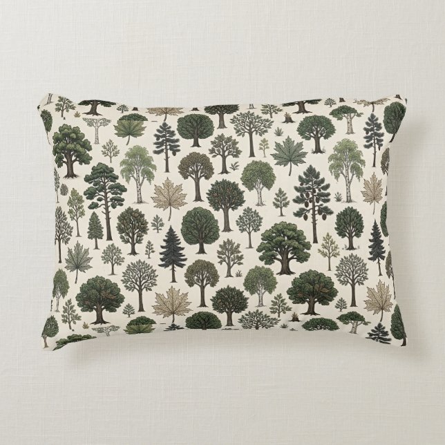 Bomen Patroon Accent Kussen (Voorkant)