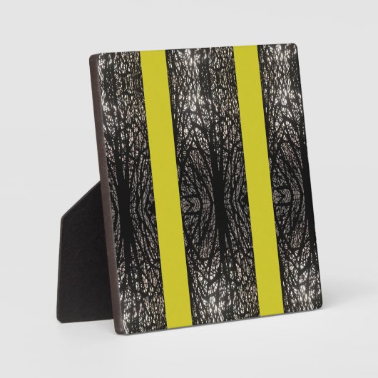 Bomen patroon geel fotoplaat (Voorkant)