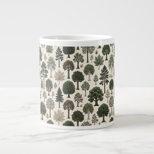 Bomen Patroon Grote Koffiekop (Voorkant)