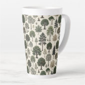 Bomen Patroon Latte Mok (Rechterhoek)