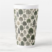 Bomen Patroon Latte Mok (Voorkant)