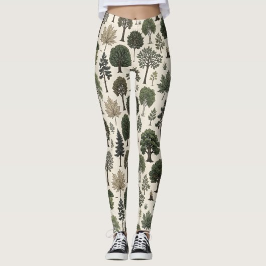 Bomen Patroon Leggings (Voorkant)
