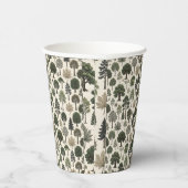 Bomen Patroon Papieren Bekers (Rechts)