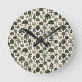 Bomen Patroon Ronde Klok